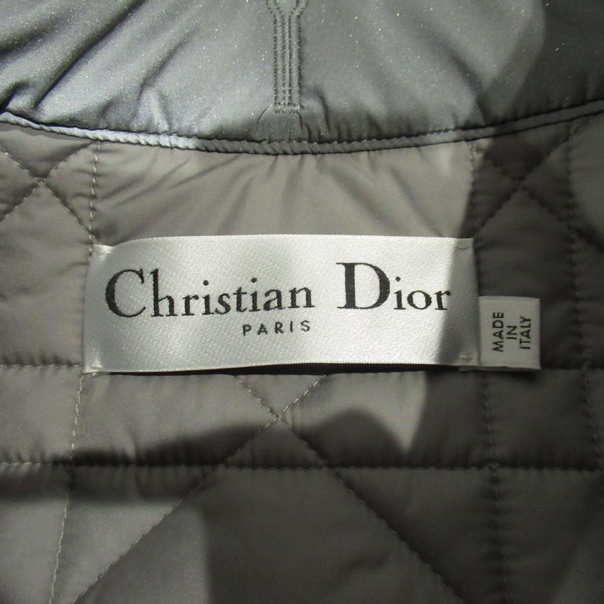  beautiful goods 22AW Christian Dior Christian Dior BEE embroidery kana -ju reflector quilting jacket 247C26A2757 size 36 gray 