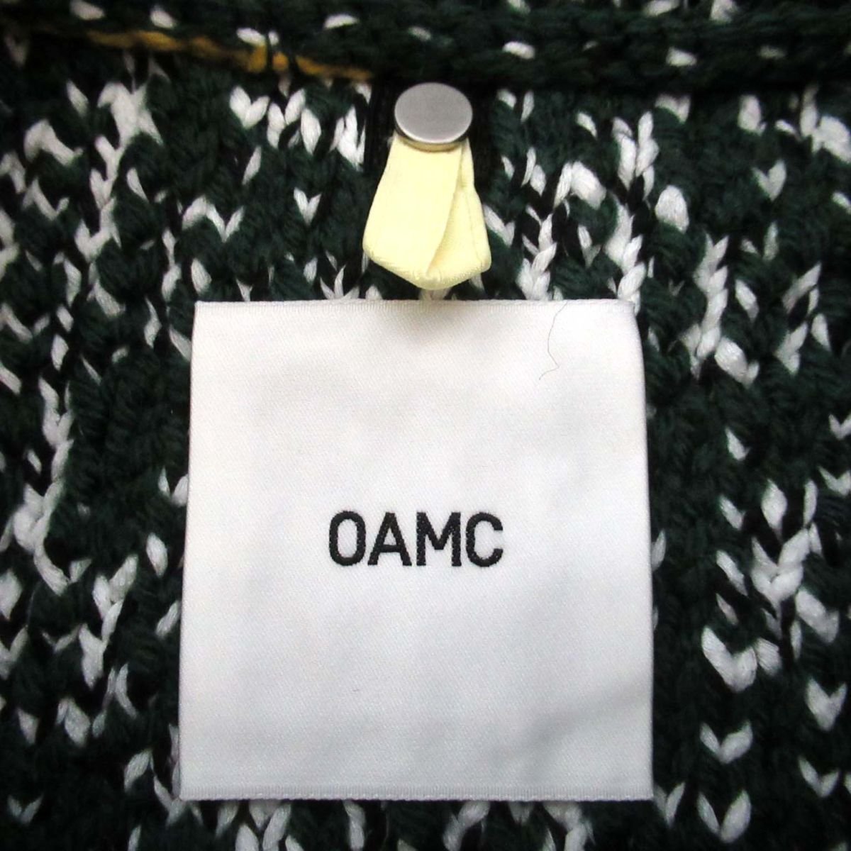  как новый 22AW OAMCo-e- M si- astral вырез лодочкой бахрома вязаный свитер 22A28OAK08 большой размер XS оттенок зеленого 