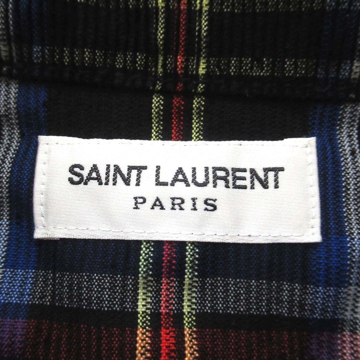 美品 21AW SAINT LAURENT サンローラン チェック柄 長袖 コーデュロイ ウエスタンシャツ L 175/100A マルチカラー_画像6