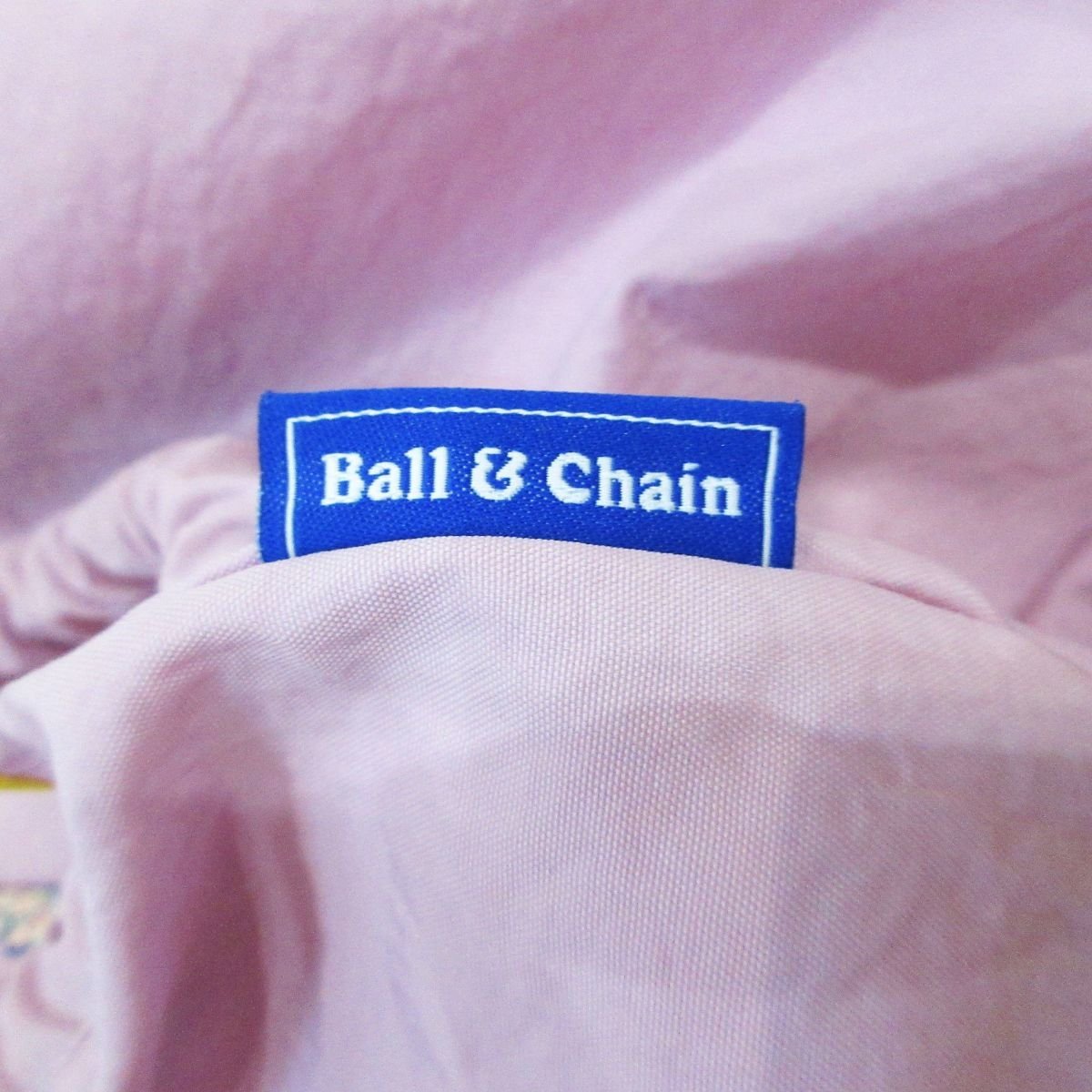 美品 BALL&CHAIN ボール&チェーン うさぎ 刺繍 ナイロン ハンドバッグ パープル_画像8