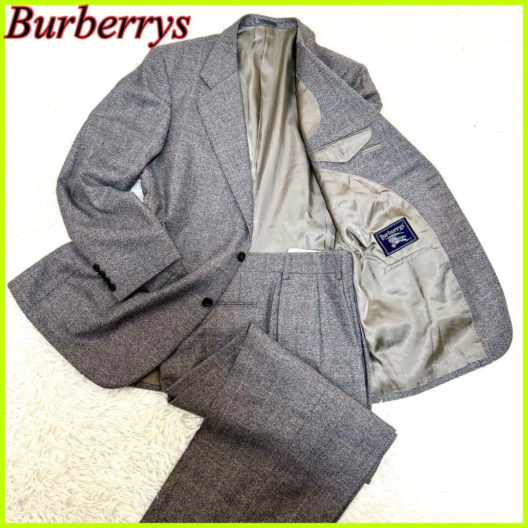 【美品】Burberrys バーバリー スーツセットアップ ウール グレー AB6 (L〜XL相当）2Bシングルスーツ チェック メンズ_画像1