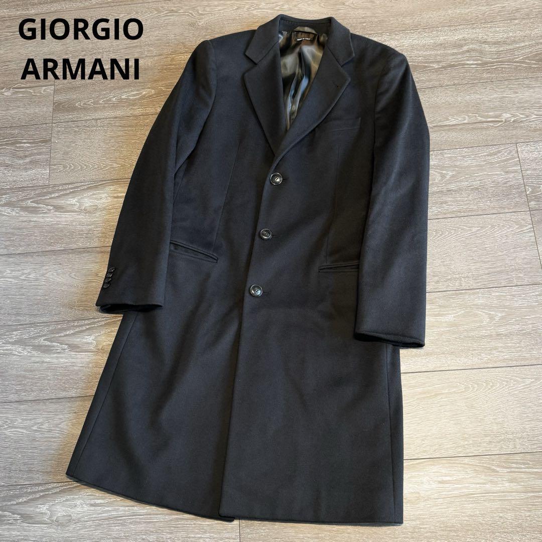 ジョルジオアルマーニ ARMANI カシミヤ コート 黒タグ - ブランド別