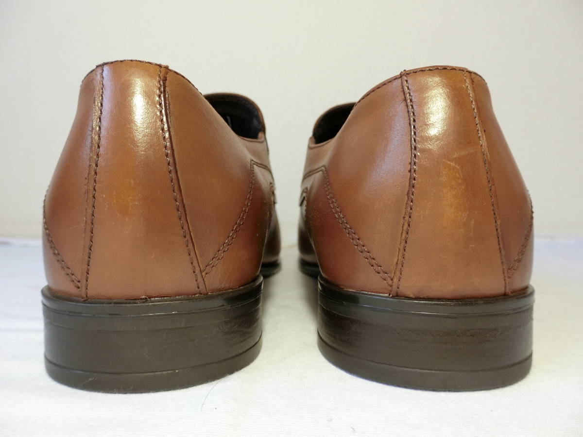stefanorossi ステファノロッシ EU42 26.5cm～27cm レザーシューズ 革靴 茶 ローファーの画像5