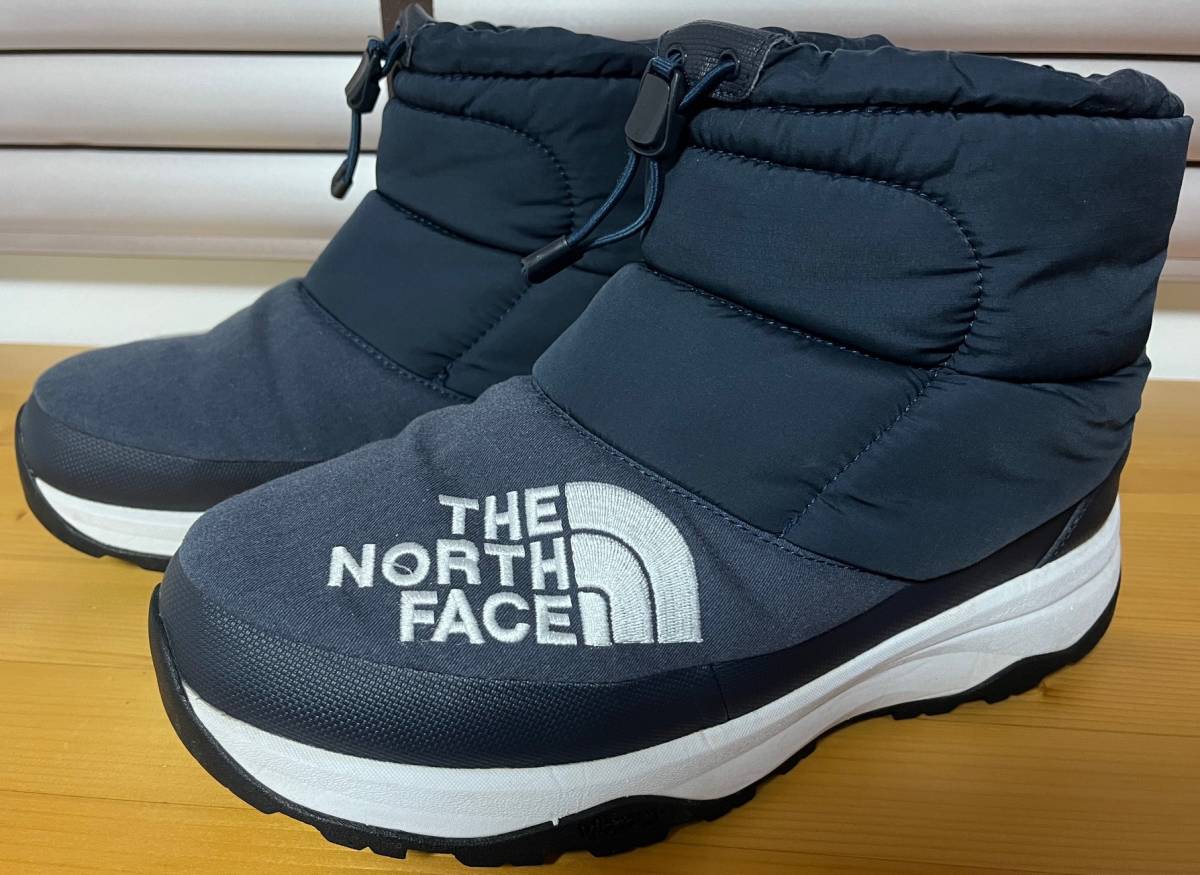 THE NORTH FACE × BEAMS 別注 ヌプシ NF51874B Nuptse Bootie WP Short ブーティー ネイビー Vibram 2018AW 付属品完備 ダメージあり USED_【実物】