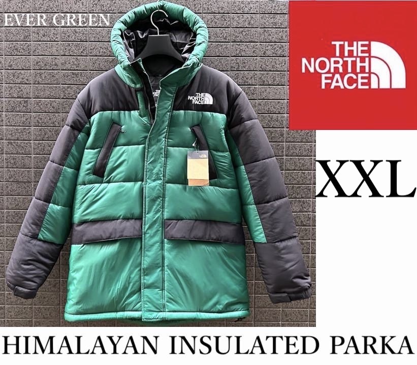 ◆モデル出品◆新品 XXLサイズ ノースフェイス ヒマラヤン インサレーテッド パーカー エバーグリーン 緑 The North Face HIMALAYAN PARKA