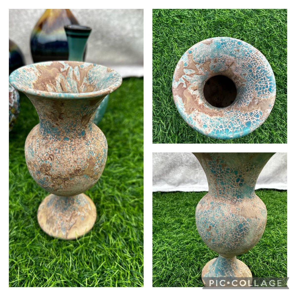 花瓶、イラン ペルシア ハメダン ラルジン 手作り花瓶、まとめ 花瓶、イラン ペルシア ハメダン ラルジン 手作り花瓶、まとめ