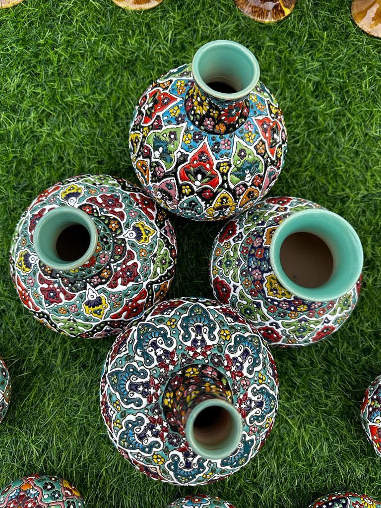 花瓶、イラン ペルシア ハメダン ラルジン 手作り花瓶、まとめ 花瓶、イラン ペルシア ハメダン ラルジン 手作り花瓶、まとめ