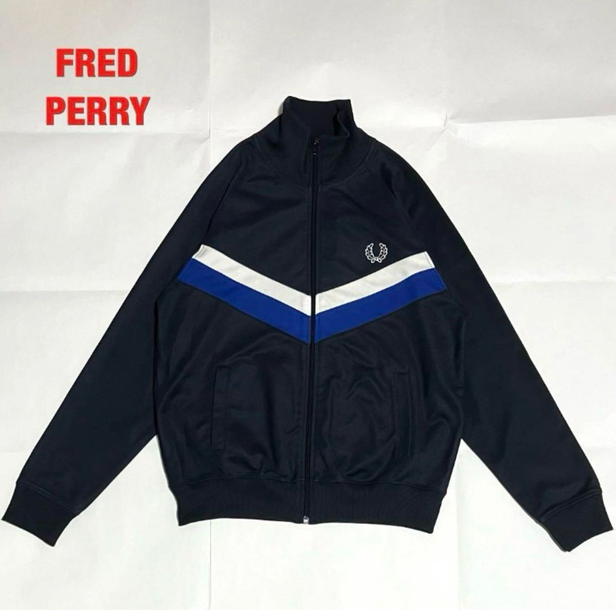 【希少】FRED PERRY　フレッドペリー　トラックジャケット　月桂樹ロゴ　ユニセックス　80s　VINTAGE　J5342