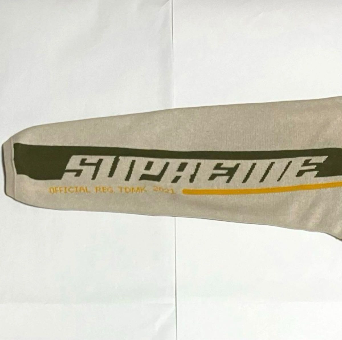 【希少】Supreme　シュプリーム　Sleeve Stripe Sweater　クルーネックニット　袖ロゴ　オーバーサイズ