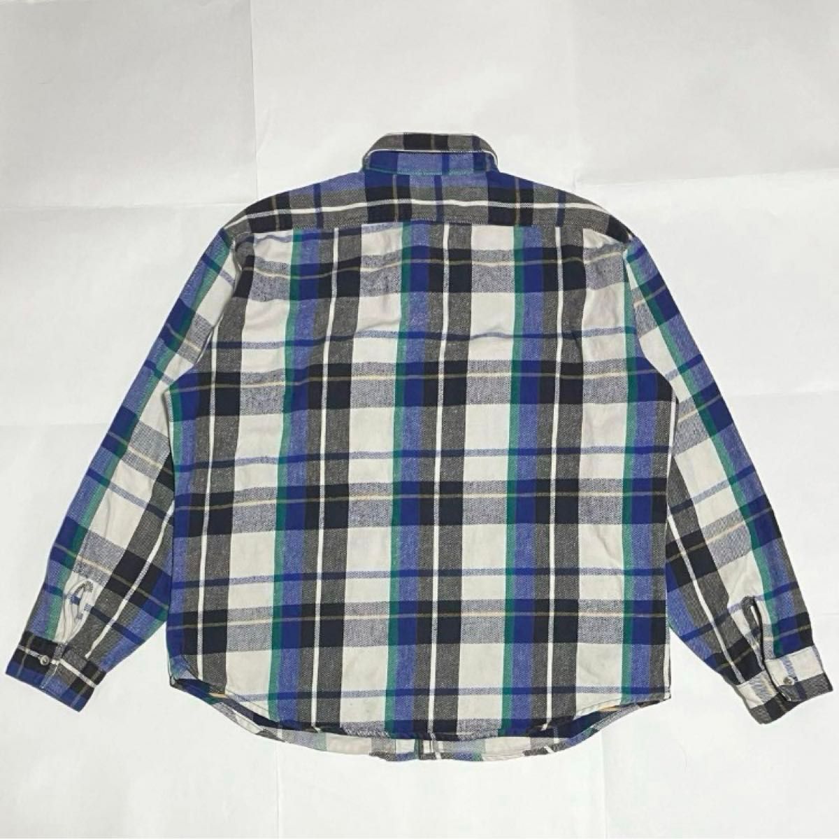 【希少】FIVE BROTHER　ファイブブラザー　ネルシャツ　フランネルシャツ　オーバーサイズ　総柄　三角タグ　USA製　70s