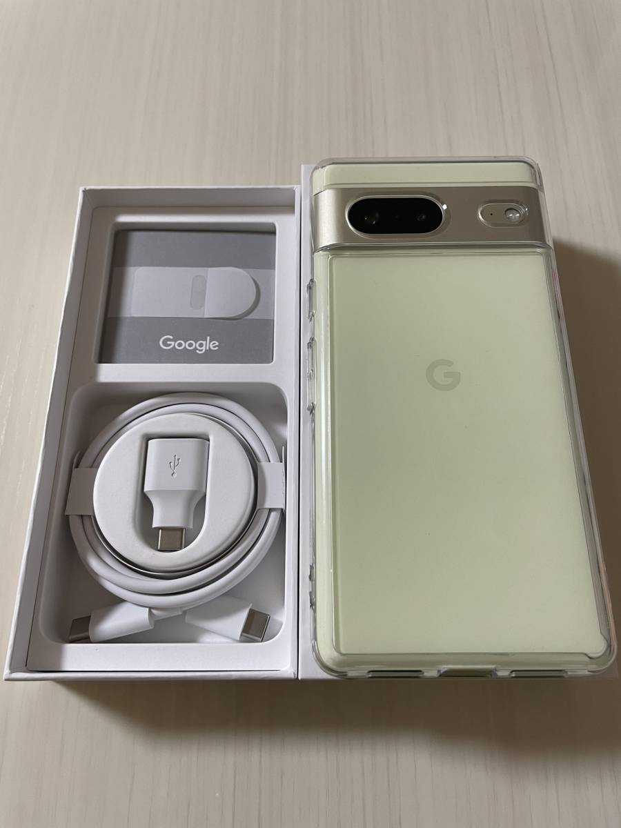 pixel7 128GB レモングラス　simフリー Google ピクセル　PIXEL 7a イエロー 新品同様 送料込み　ゴールド_画像3