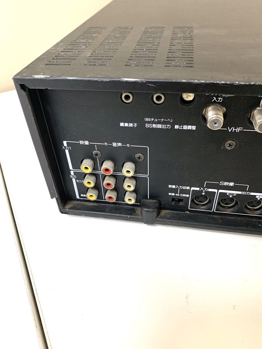 東芝　TOSHIBA A-ES1 S-VHSビデオデッキ VUアナログメータ搭載　通電OK ジャンク品　541116079_画像5