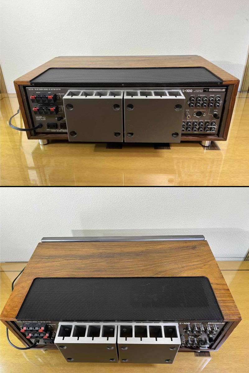 LUXMAN L-100　ジャンク品　前面パネル傷多数　_画像4