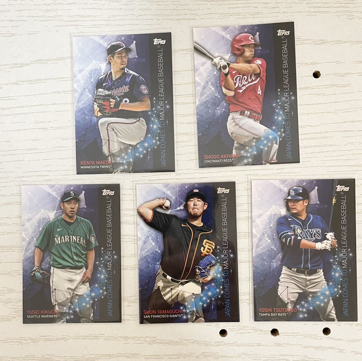 5枚セット 2021 Topps Japan Edition 菊池雄星 前田健太 筒香嘉智 山口俊 秋山翔吾_画像1