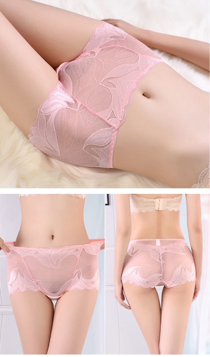  new goods L5 pieces set total race anti-bacterial . cotton floral print ventilation transparent sexy box hip hang shorts beautiful . underwear beige navy black pink purple free shipping 