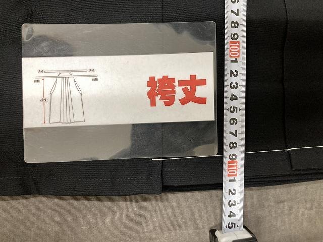 01-01-A29 ◎I 合気道 合気道用 はかま 袴 部活 稽古 スポーツ 習い事 黒 テトロン 30号 未使用品の画像5