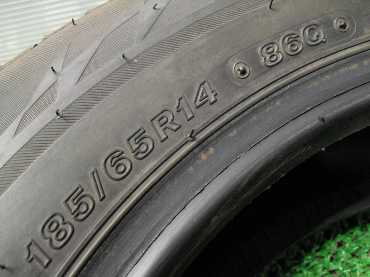 A1111T イボ付 ブリヂストン VRX2 185/65R14 2021年製 4本 タイヤ 冬タイヤ スタッドレス 売切 直接引取可 石狩市_画像4