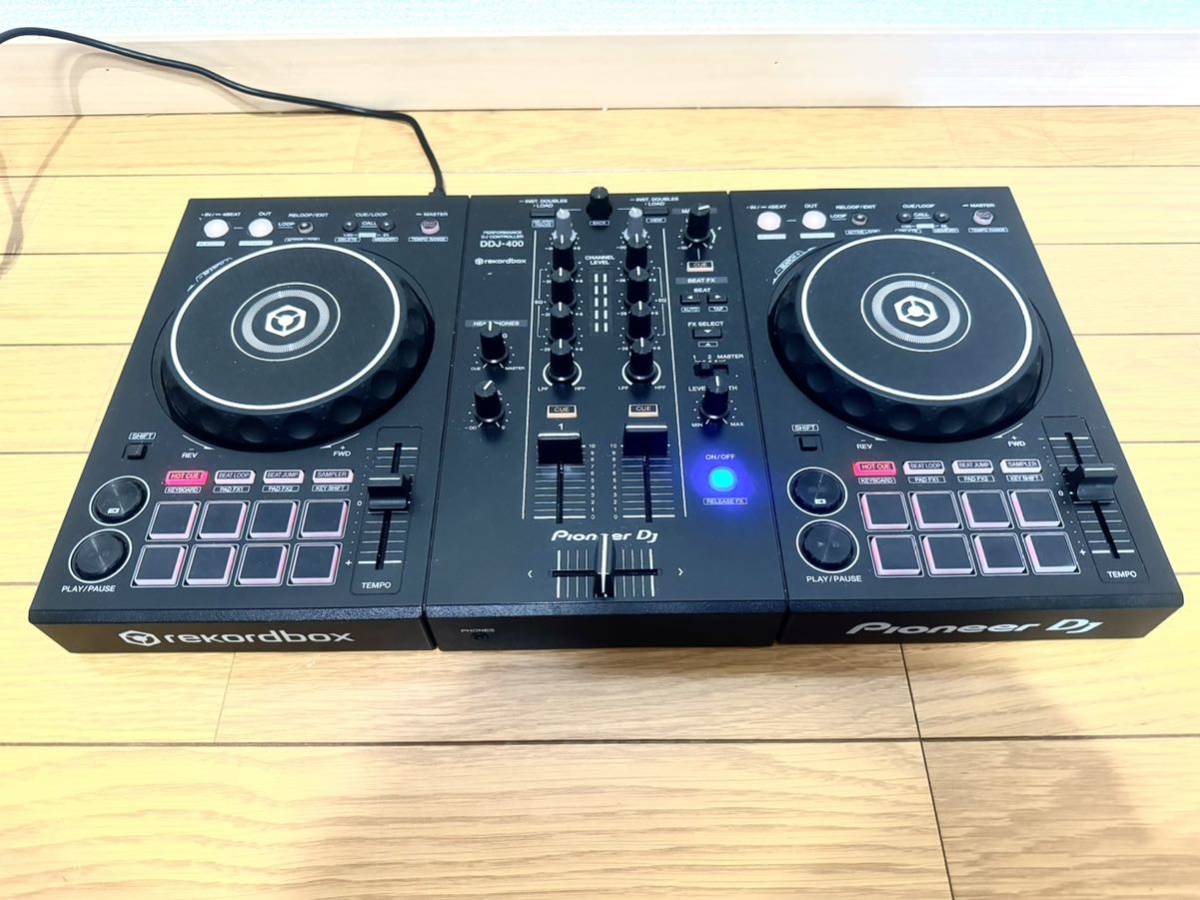 ★Pioneer DJコントローラー DDJ-400 rekordbox★ 元箱　取扱説明書　USB付き　通電確認済み_画像2