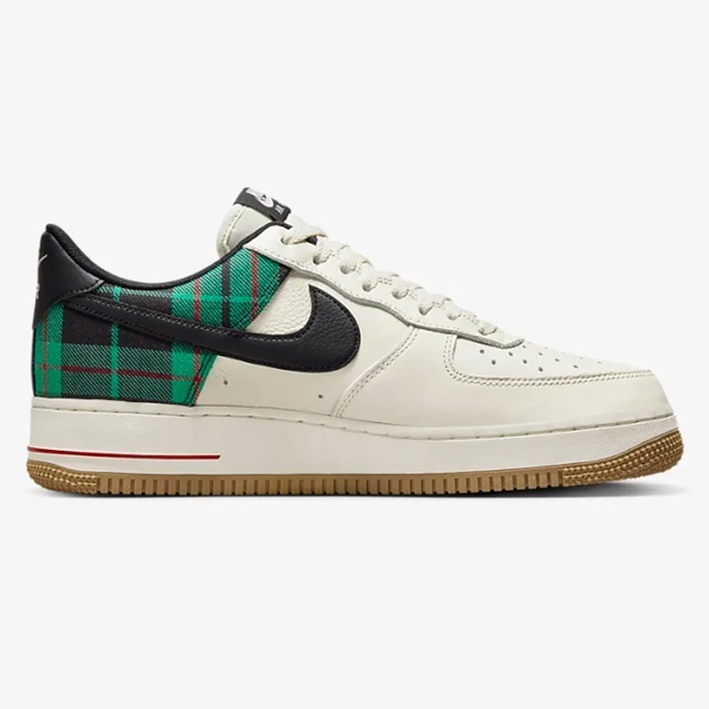 NIKE AIR FORCE 1 '07 LX DV0791-100 エア フォース 白×緑チェック US12_画像3