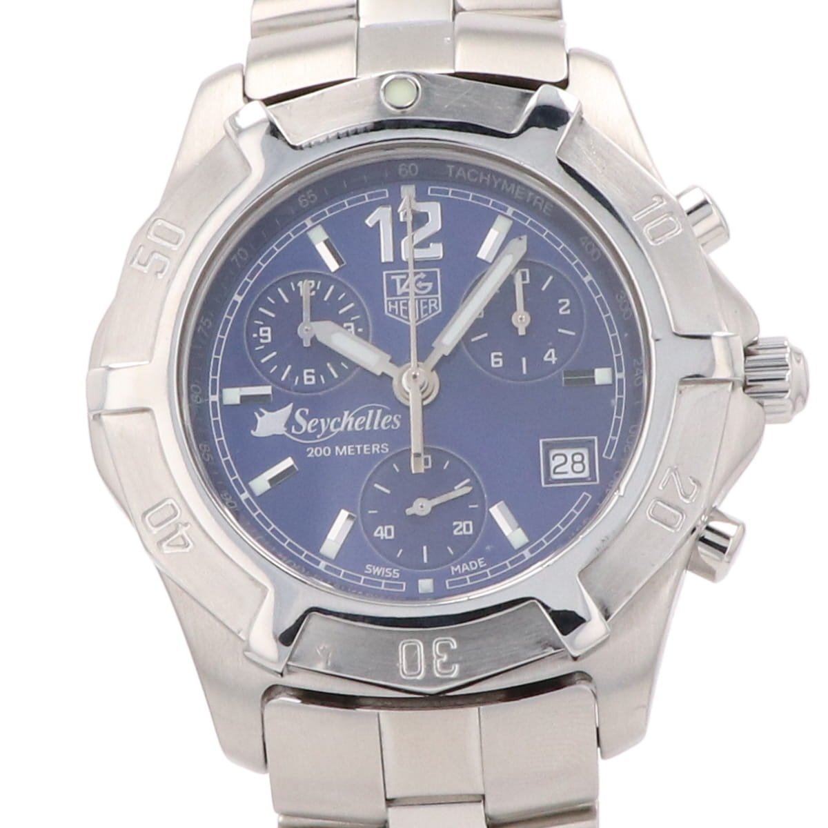  TAG Heuer TAG HEUER exclusive 2000sei shell 3000ps.@ limitation chronograph CN111D wristwatch SS quartz b lumen z[ used ]