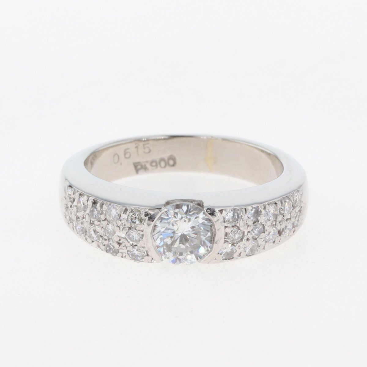 最前線の ダイヤモンド デザインリング プラチナメレダイヤ 指輪