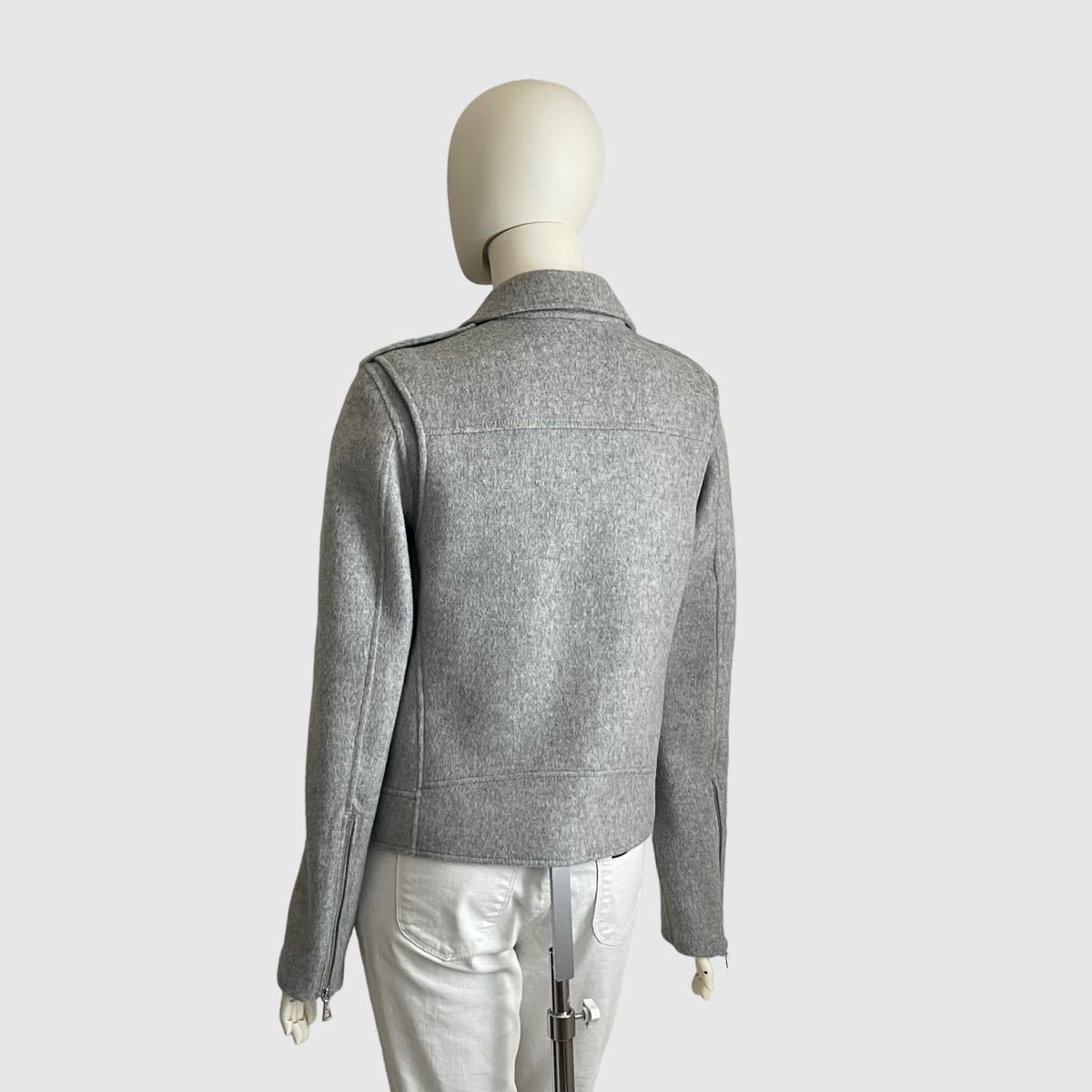 Theory theory rider's jacket wool cashmere gray blouson 