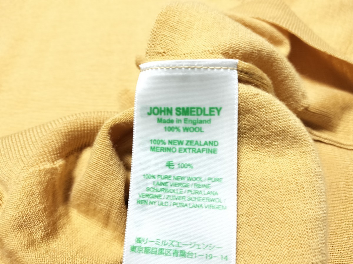  メンズ M ジョンスメドレー 最高級メリノウール モックネックセーター【HARCOURT】 HONEYCOMB JOHN SMEDLEY イギリス製★若干タイト目です_画像6