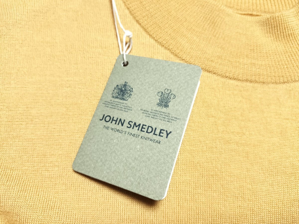 訳あり　メンズ M 新品 ジョンスメドレー 最高級メリノウール モックネックセーター HARCOURT HONEYCOMB JOHN SMEDLEY イギリス製★_画像4