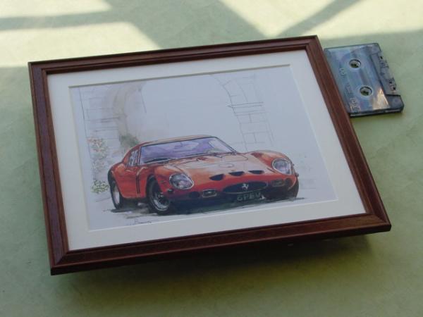 ■BOWイラスト額■フェラーリ250GTO■Ferrari額172■_画像3