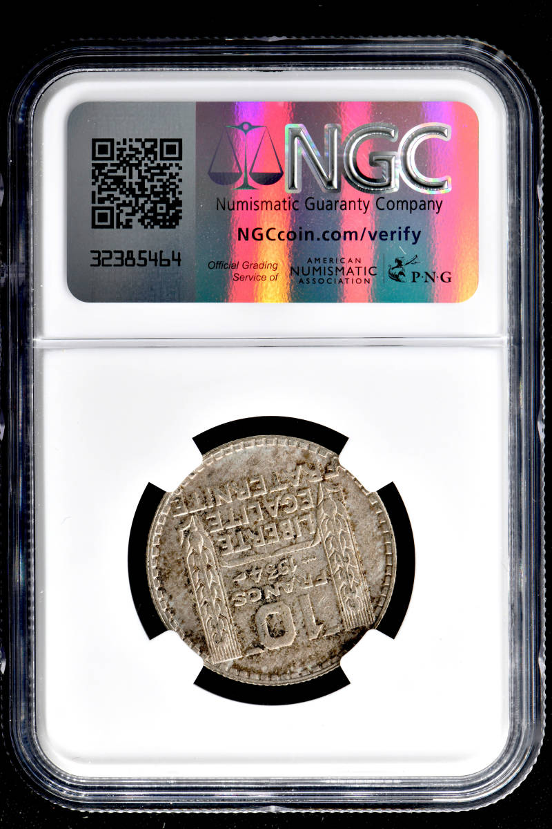 1円〜★日曜終了【NGC MS62】1934 フランス 10F銀貨 未使用 世界コイン 古銭 貨幣 硬貨 銀貨 金貨 銅貨【決済期限火曜日】_画像4