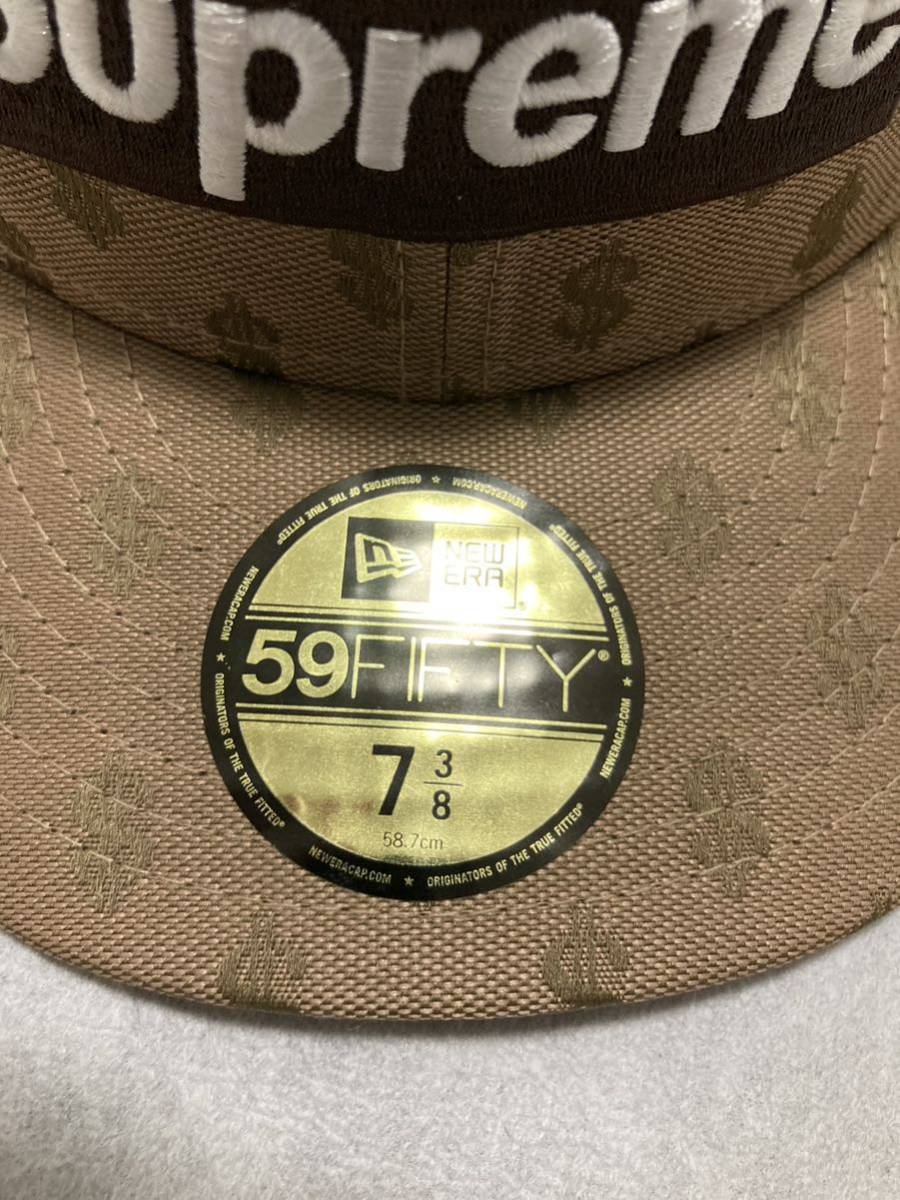 美中古　Supreme newera boxlogo monogram Cap 18ss シュプリーム ニューエラ ボックスロゴ キャップ _画像2