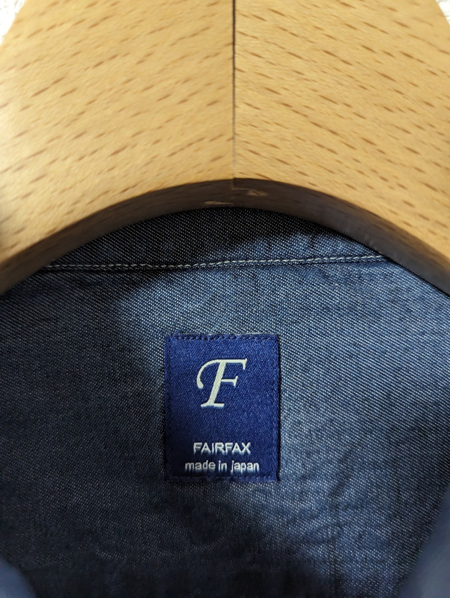極美品　FAIRFAX　フェアファクス　シャツ　セルロース　デニム　Mサイズ　ワイド　日本製_画像3