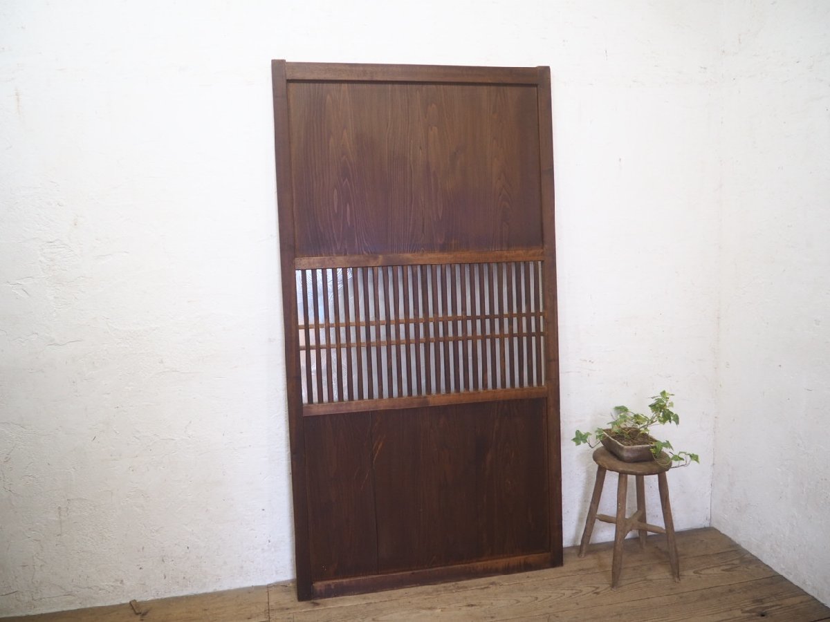 taO0547*[H178,5cm×W95cm]* antique * design glass entering. old wooden sliding door * old fittings obi door wooden door sash old Japanese-style house reproduction peace . retro M pine 