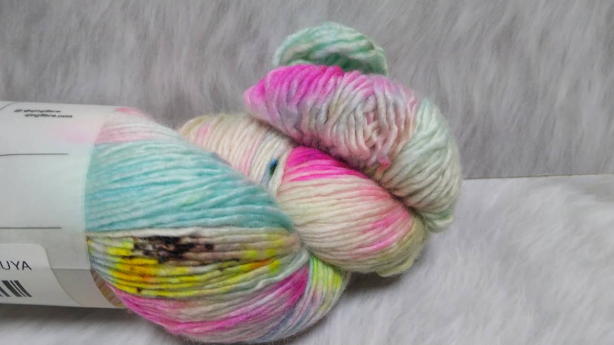 輸入　毛糸　Qing Fibre　Dashing Sassy　ハンドダイド　メリノウール100％　100ｇ×1個　400ｍ　Shibuya　イギリス　海外_画像5