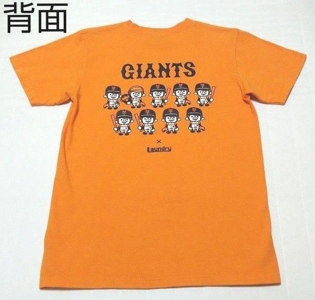 中古　読売ジャイアンツ × ランドリー　Tシャツ　オレンジ　男女兼用 Sサイズ　Giants　巨人　コラボ　LAUNDRY