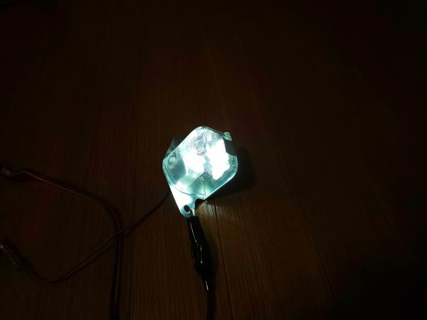 LEDナンバー灯球 エルフ・アトラス・タイタン 6014タイプ専用 高輝度FluxLED 8.000mcd 6発使用 送料無料（定形外郵便）_点灯状態