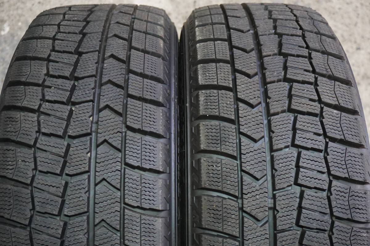 イボ消えかけ8mm ダンロップ ウインターマックスWM02 195/50R16 ブラック TECMAG 6.5J +38 PCD100 VW 6R系 ポロ AUDI アウディA1 8X *825n_画像2