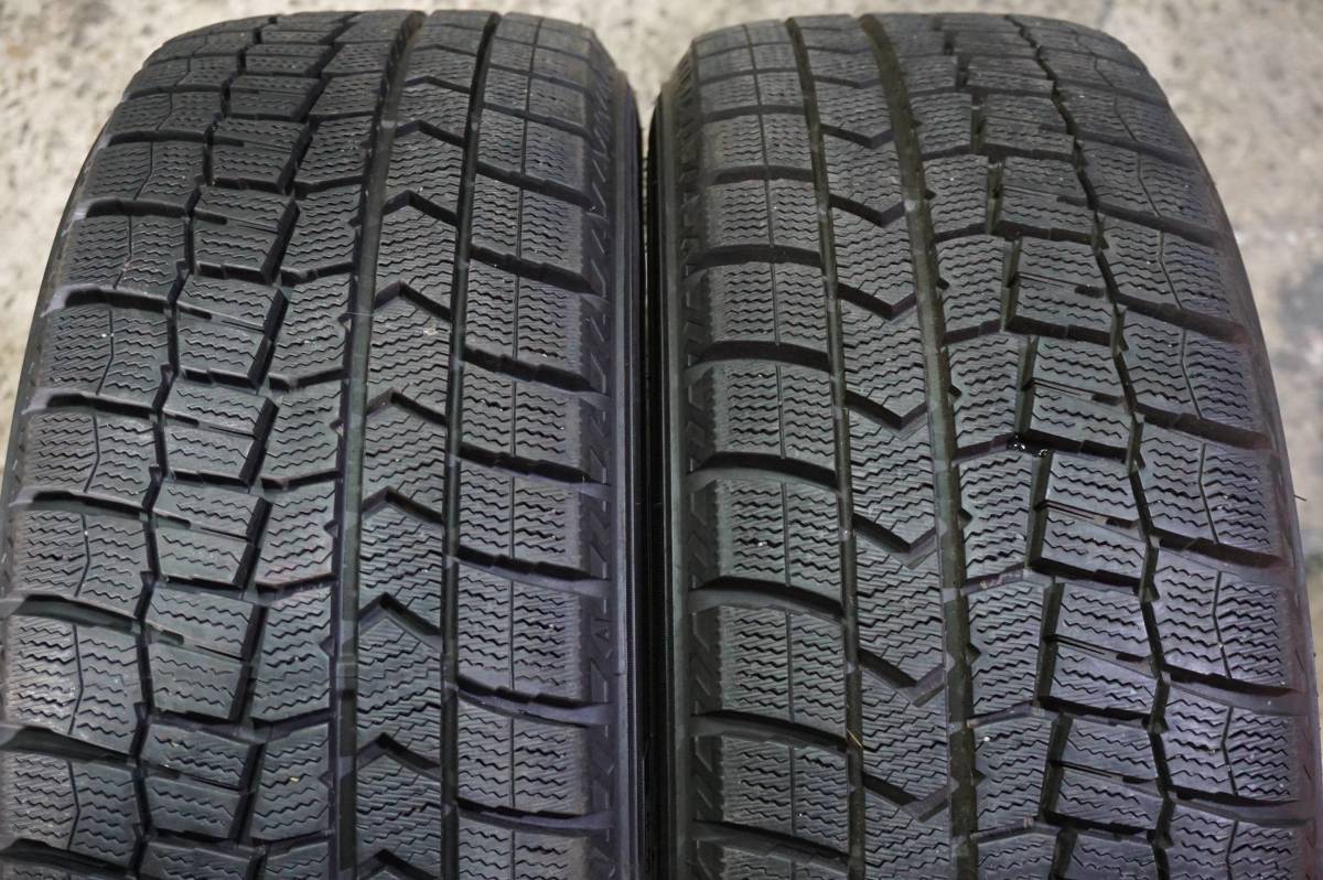 イボ消えかけ8mm ダンロップ ウインターマックスWM02 195/50R16 ブラック TECMAG 6.5J +38 PCD100 VW 6R系 ポロ AUDI アウディA1 8X *825n_画像3