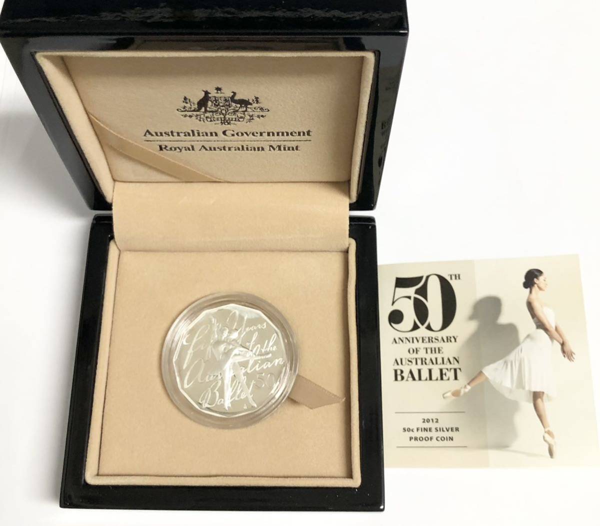 オーストラリア 銀貨 2012年 バレー AUSTRALIAN BALLET ５０周年 シルバー プルーフコイン 箱付き_画像1
