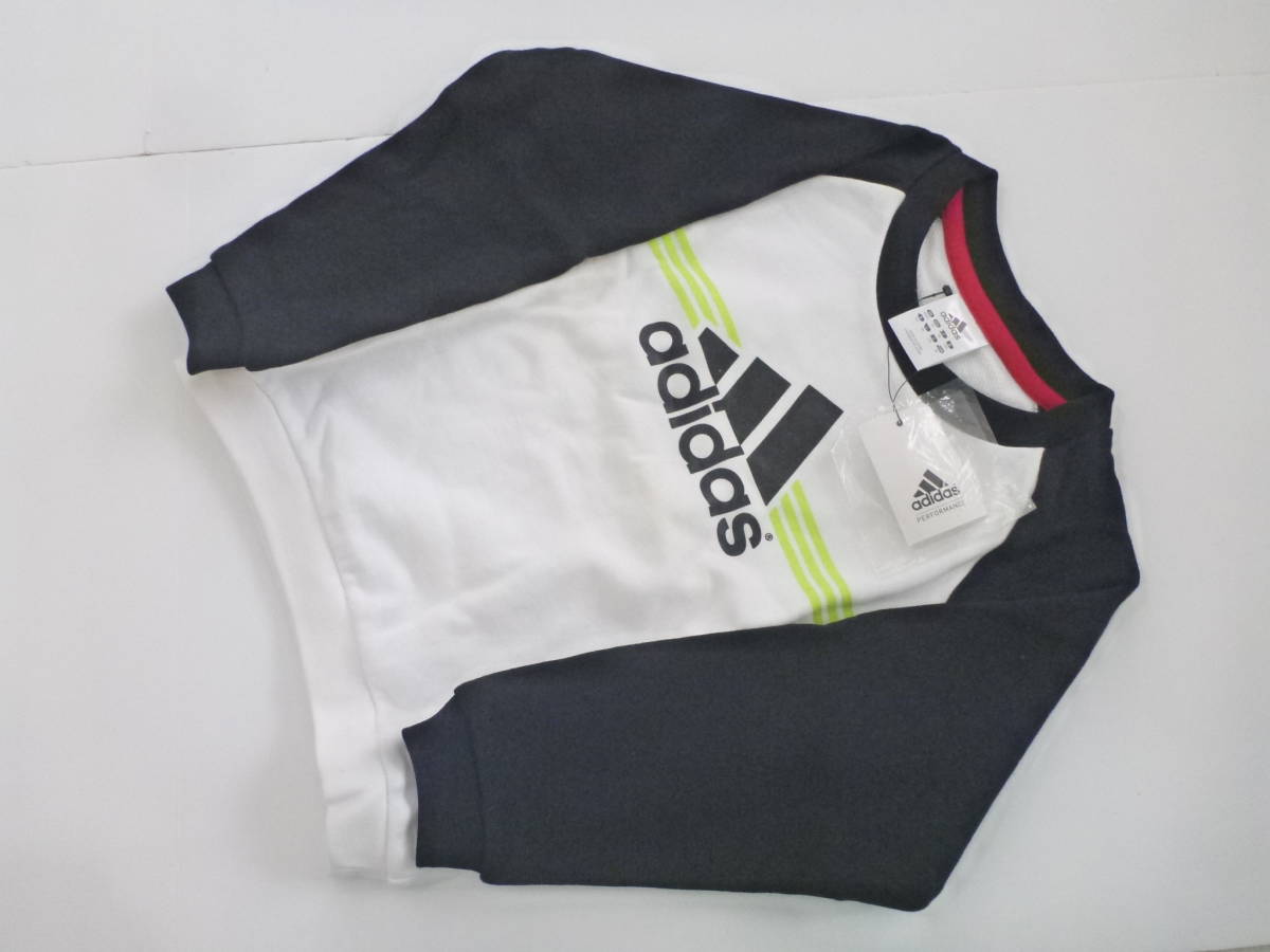  новый товар adidas Adidas * чёрный × белый длинный рукав футболка 110