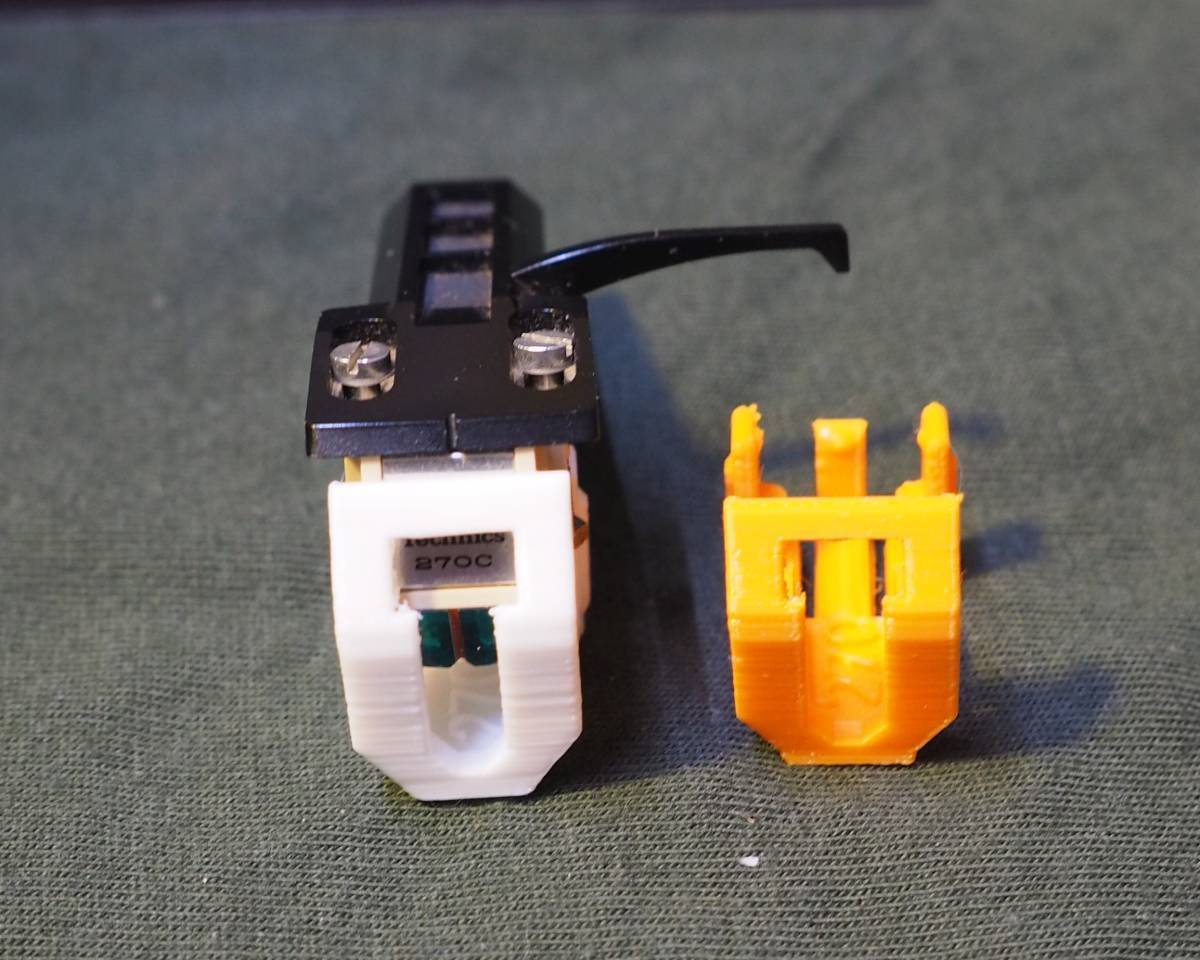 テクニクス　EPC－270C　280C（および同形状）カートリッジ用針カバー　３Dプリンタで独自に制作　白とオレンジ各1個　送料込み_画像3