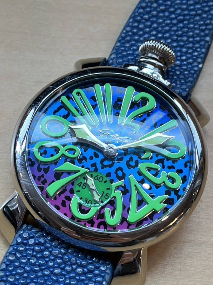 【GAGA MILANO】ガガ ミラノ GaGa MANUALE 48 マニュ 腕時計 メンズ腕時計　ヒョウ柄　世界限定300本_画像4