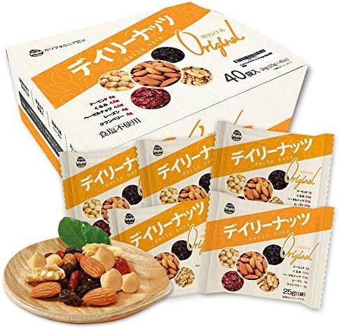 【残りわずか】 アーモンド 食塩不使用 箱詰め 産地直輸入 25gx40袋 ミックス 1kg25g×40袋個包装 Original_画像1