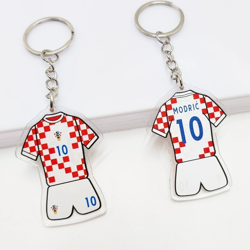 新品　キーリング　モドリッチ選手　ワールドカップ　サッカー クロアチア代表　キーチェーン　ユニフォームキーホルダー_画像2