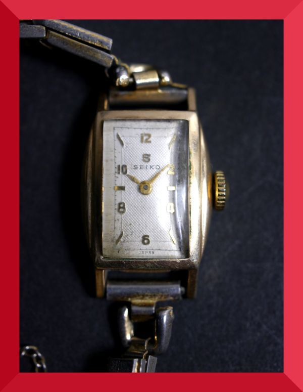 セイコー SEIKO Sマーク 手巻き 2針 5116 女性用 レディース 腕時計 W464 ジャンク_画像1