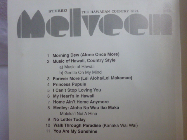 * autograph attaching CD * Melveen Leed - Melveen / The Hawaiian Country Girl : 1976 year work Lehua SLCD 7025 Hawaiian 