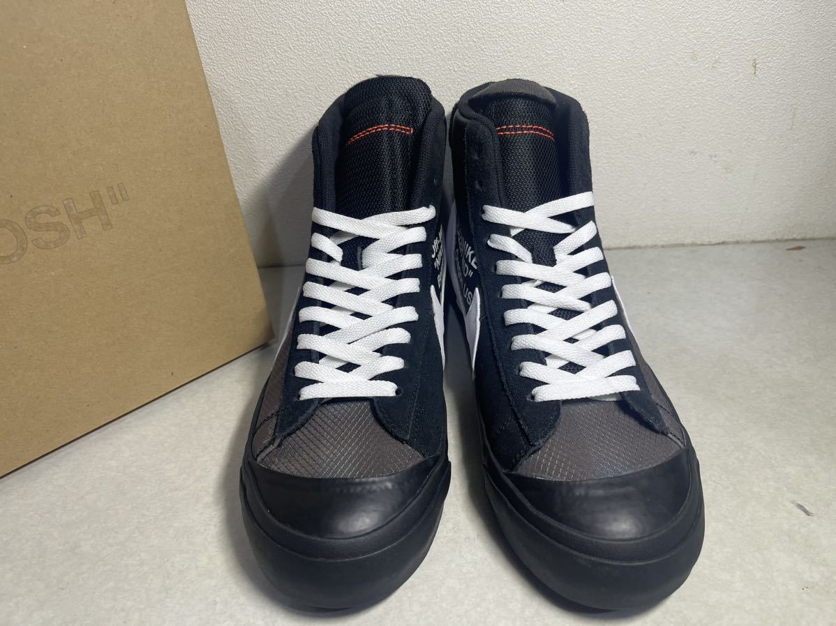 the 10 NIKE × OFF-WHITE BLAZER オフホワイト STUDIO MID BK 国内正規 未使用 US10.5 AA3832-001_画像2