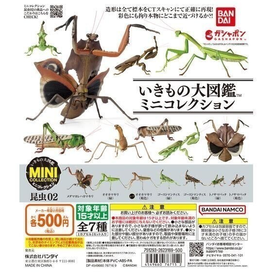 いきもの大図鑑 ミニコレクション 昆虫02 メダマカレハカマキリ 昆虫 ０２ カマキリ かまきり 動物 生物 フィギュア バンダイ 新品未開封の画像4