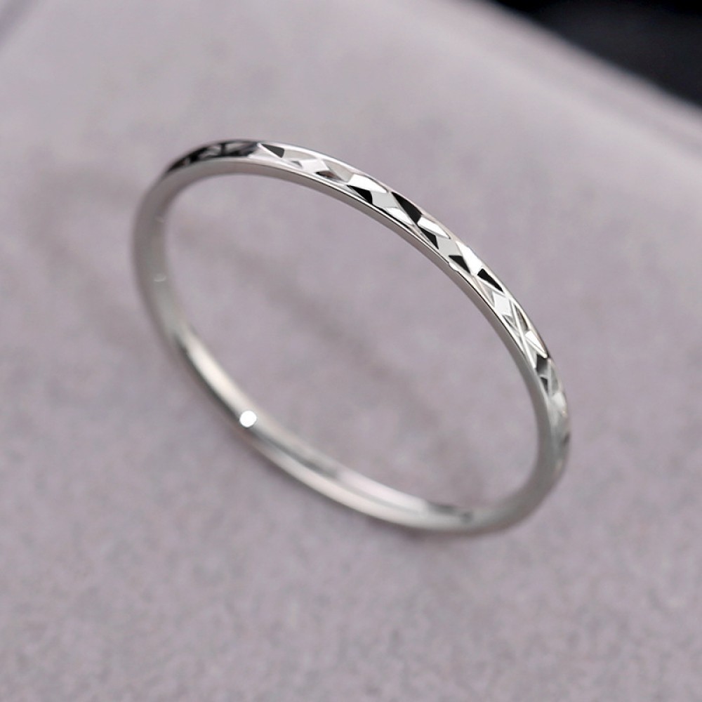 【コーティング施工！】指輪 アクセサリー レディース リング 細め 1mm幅 ピンキーリング 韓国ファッション シルバー_画像4