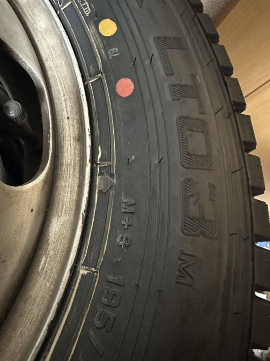 新品スタッドレス　DUNLOP WINTER MAXX LT03M 23年製195/75R15 中古ホイール付き　ダイナ　デュトロ　XZU XZC系 15×5J 5H 110 6本　管理①_画像6